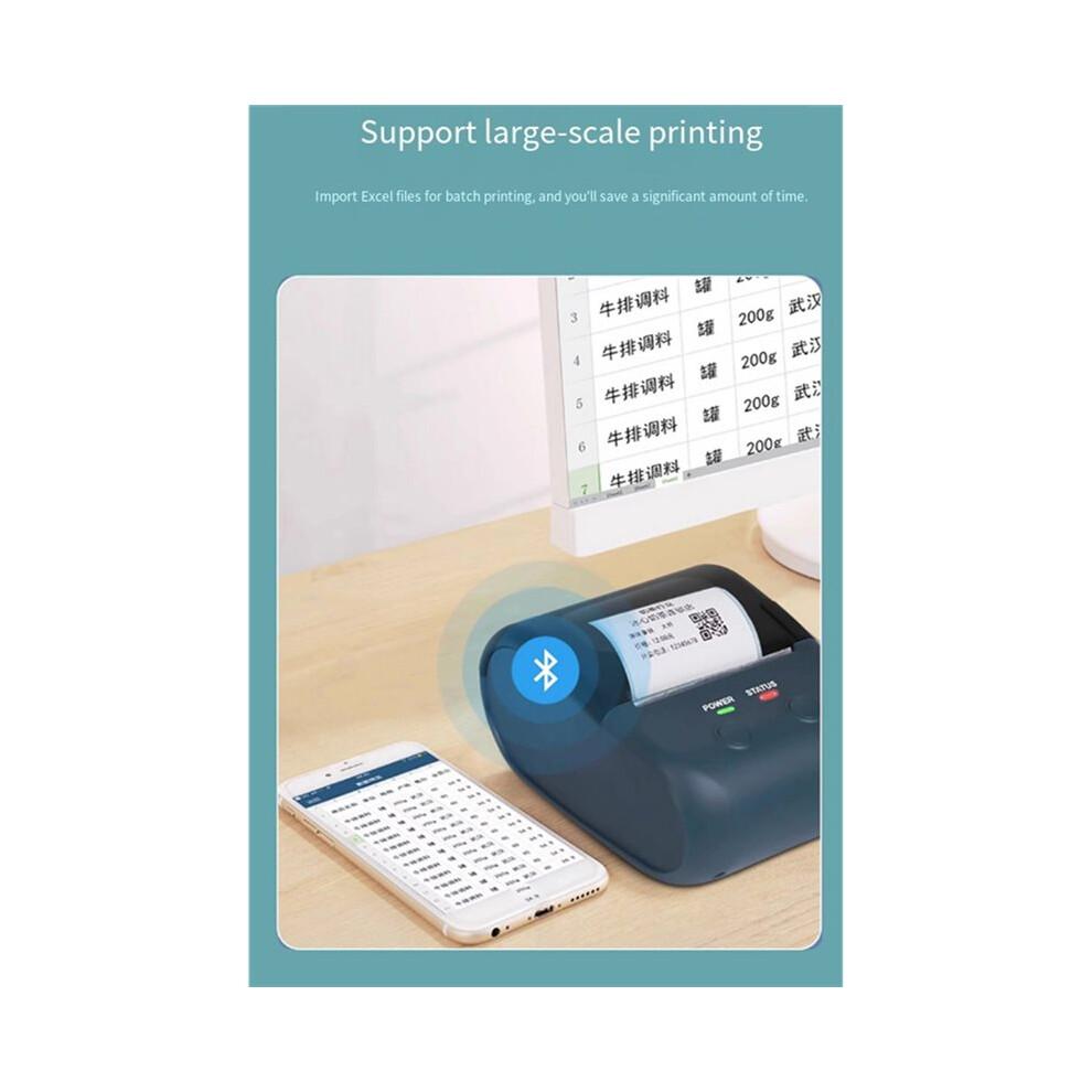 Portable Thermal Printer, Self-Adhesive Label Printer, Sticker Maker, Supports Mobile Phones and Computers.