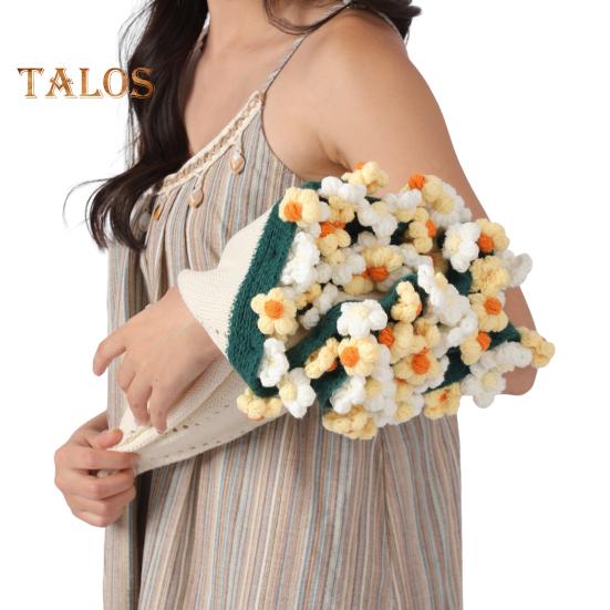 Вязаный крючком букет ромашек Вязаный крючком букет Одеяло ручной работы Цветы Плед для домашнего дивана Кровати Дивана Декор