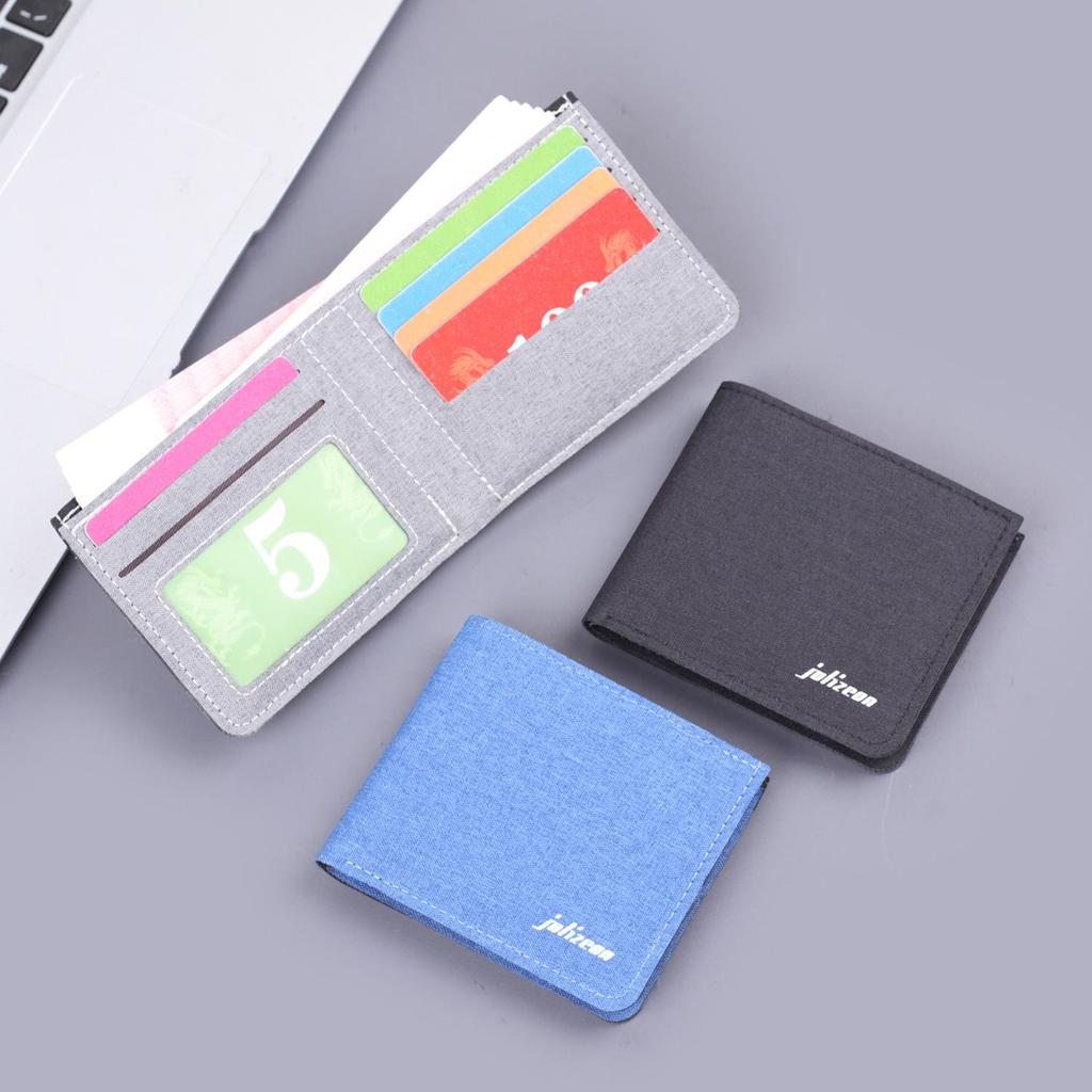 Мужской ультратонкий кожаный бифолд кошелек из канвы