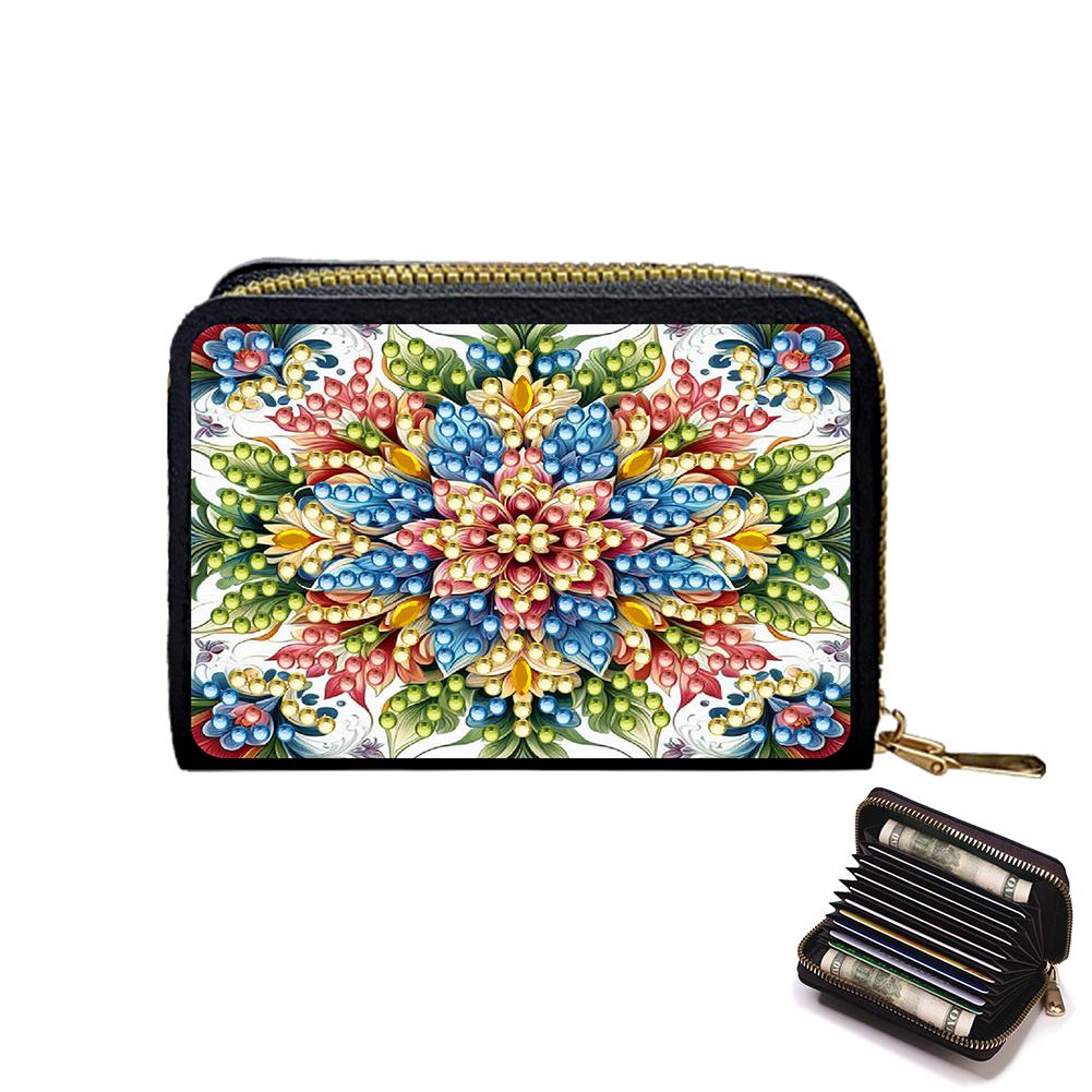 5D Diamond Painting Art Portable Card Bag Diamond Painting Fashion Card Holder Coin Purse Gift for Friends