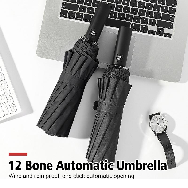 12 Bone Car Logo Folding Windproof Sunshade Automatic Umbrella For Mercedes Benz W202 W212 W126 W140 W168 W177 CLS GLE GLC GLS BGHKM1