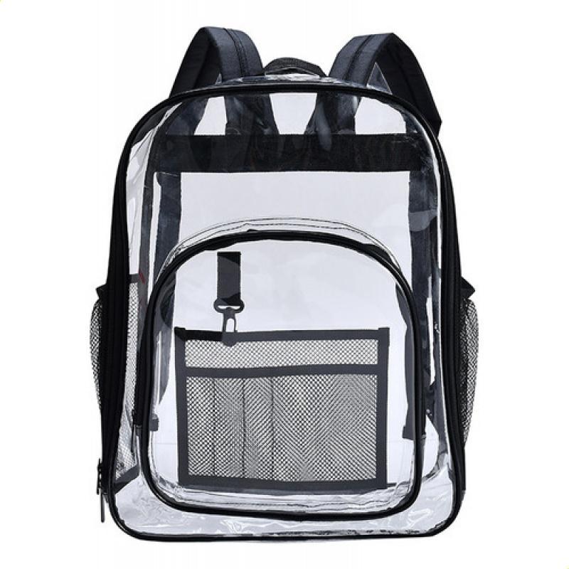Transparent Waterproof PVC Backpack Large Capacity Storage Bag Student School Bag Travel Backpack Multi-Purpose Clear Backpack