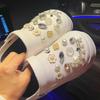 20 шт. подвеска для обуви Crocs DIY блестящая цепочка со стразами украшение для обуви пряжка для Croc подвески отверстия обувь аксессуары