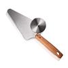 Stainless Pizza Slicer Wooden Slicer Wooden Handle Server Wheel Cooking Kitchen Slicing Chef Cake Cooikes Handheld Tools