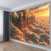 Cloud Castle Tapestry 2D Digital Print Polyester Wall Hanging Living Room Bedroom Office Decor with Hooks