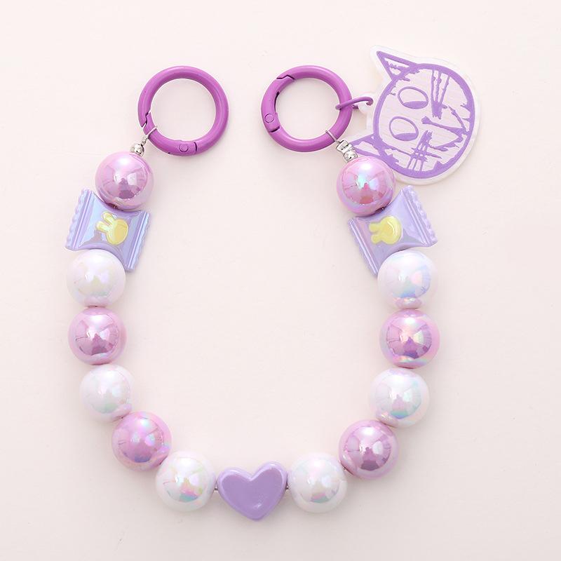 Цепочка для мобильного телефона с бисером в виде русалки, шнурок для телефона, брелок с подвеской в виде кролика, чашка для воды, браслет, наушники, камера, декор