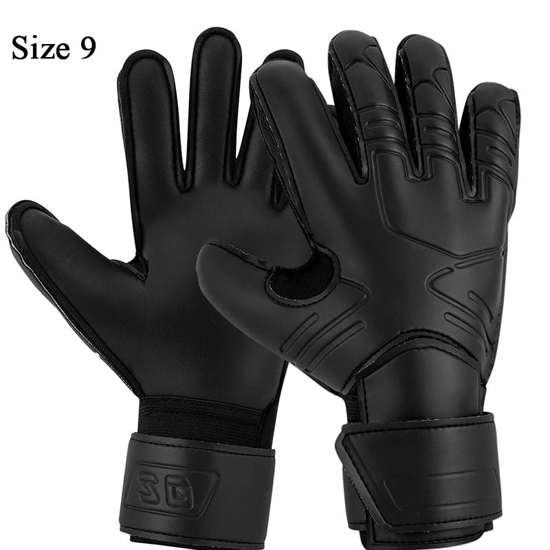1 Pair Anti-Slip Kids Goalie Gloves Competition Size 5-10 Rubber Goalkeeper Gloves Cushioning Double Layer Wrist Play Football