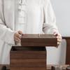 Деревянная коробка для хранения чайных пирожных из массива грецкого ореха
