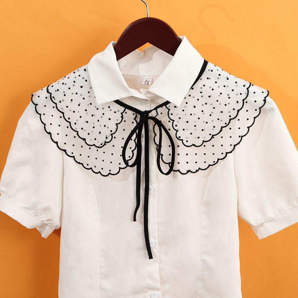 Одежда, шаль, украшение, съемный накладной воротник, лацкан, половина рубашки, кружевной искусственный воротник, мини-накидка