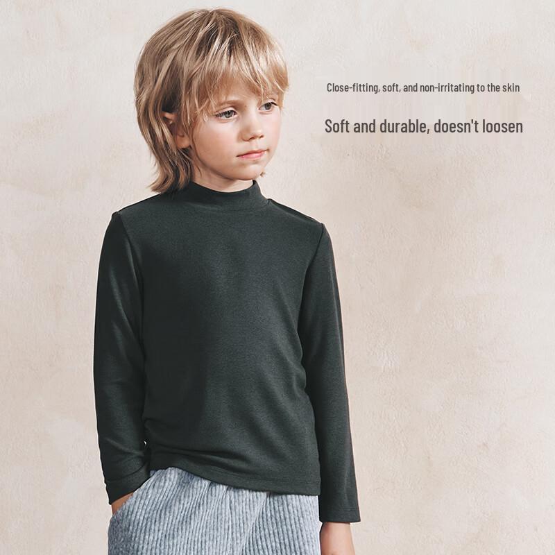 Kaolabibi Children's Thermal Mock Neck Long Sleeve T-Shirt