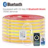 Dimmable COB LED Strip Light 220V Smart Tuya WIFI Adhesive Tape Bluetooth 23key Remote Control Kit 240LED/m Waterproof Flex Lamp