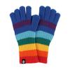 REACH STAR Winter Rainbow Stripe Fingerless Gloves