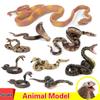 Children's Toys Plastic Simulation Animal Snake Model Ornaments Hand-made Prank Toys Simulation Boa Constrictor Cobra Rattlesnake