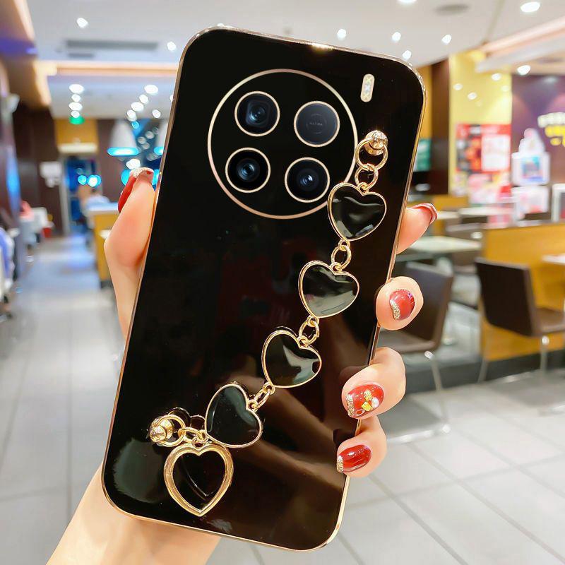 Чехол с ремешком на запястье для VIVO X100 Ultra X100S Pro X90 Pro + VIVO V30 Pro V29 V29E V27 V25 Pro, мягкий чехол-браслет