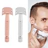 Long Handle Double Sided Shaving Tool Metal Vintage Safety Shave Tool with Refill Cutter Stand Clean