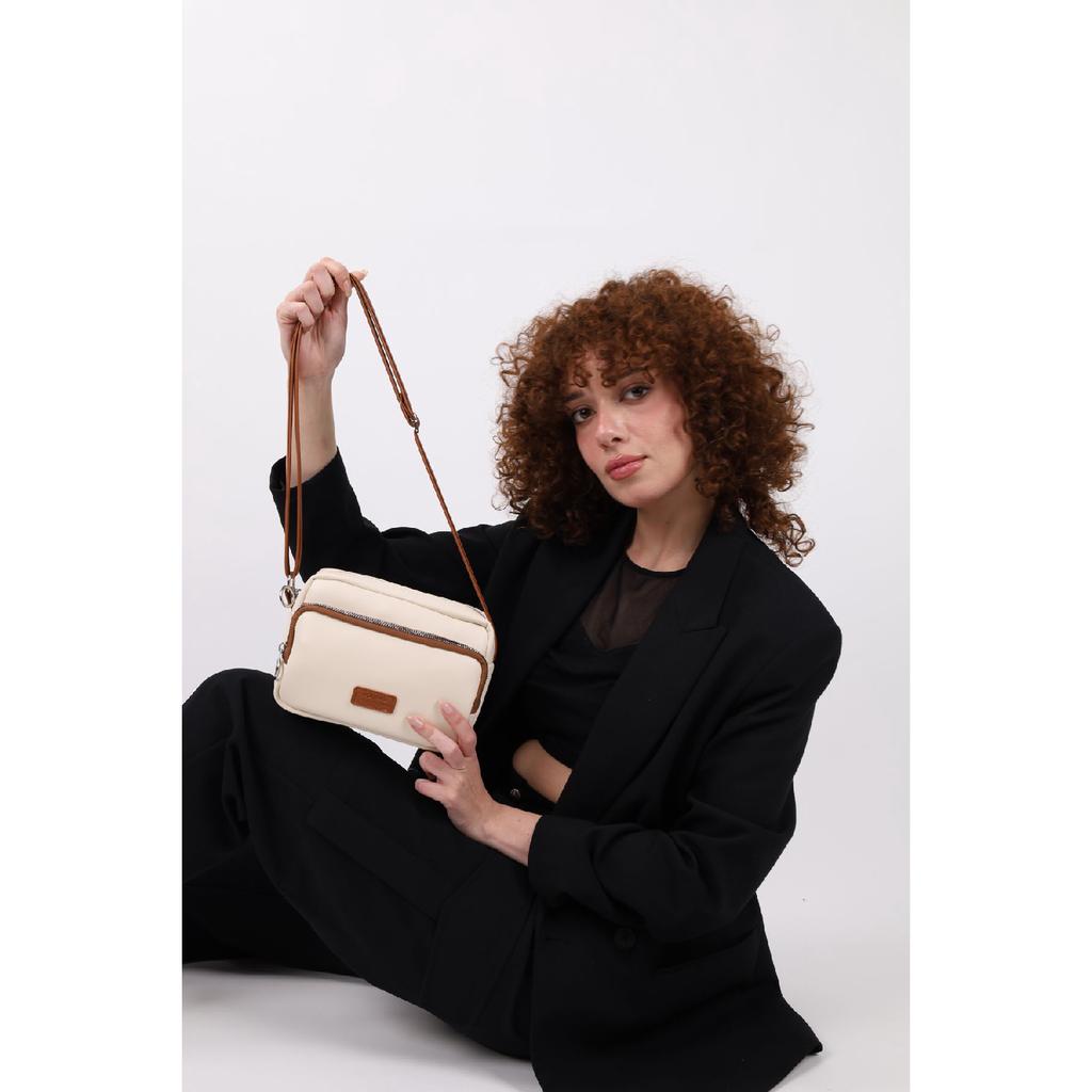 Women's Black 2-compartment Adjustable Strap Shoulder And Crossbody Bag