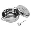 304 Stainless Steel Deep Fryer Pot Temperature Control Multifunctional Oil Saving Thickened with Lid and Oil Drip