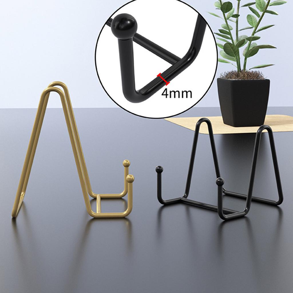 Plate Stands for Display Iron Easel Display Stand Holder Metal Frame for Pictures Photo Decorative Dish Tabletop Art