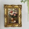 Photo Frame Desktop/Wall Hanging, Holder, Gold Ornate Resin Picture Display Elegant Embossed