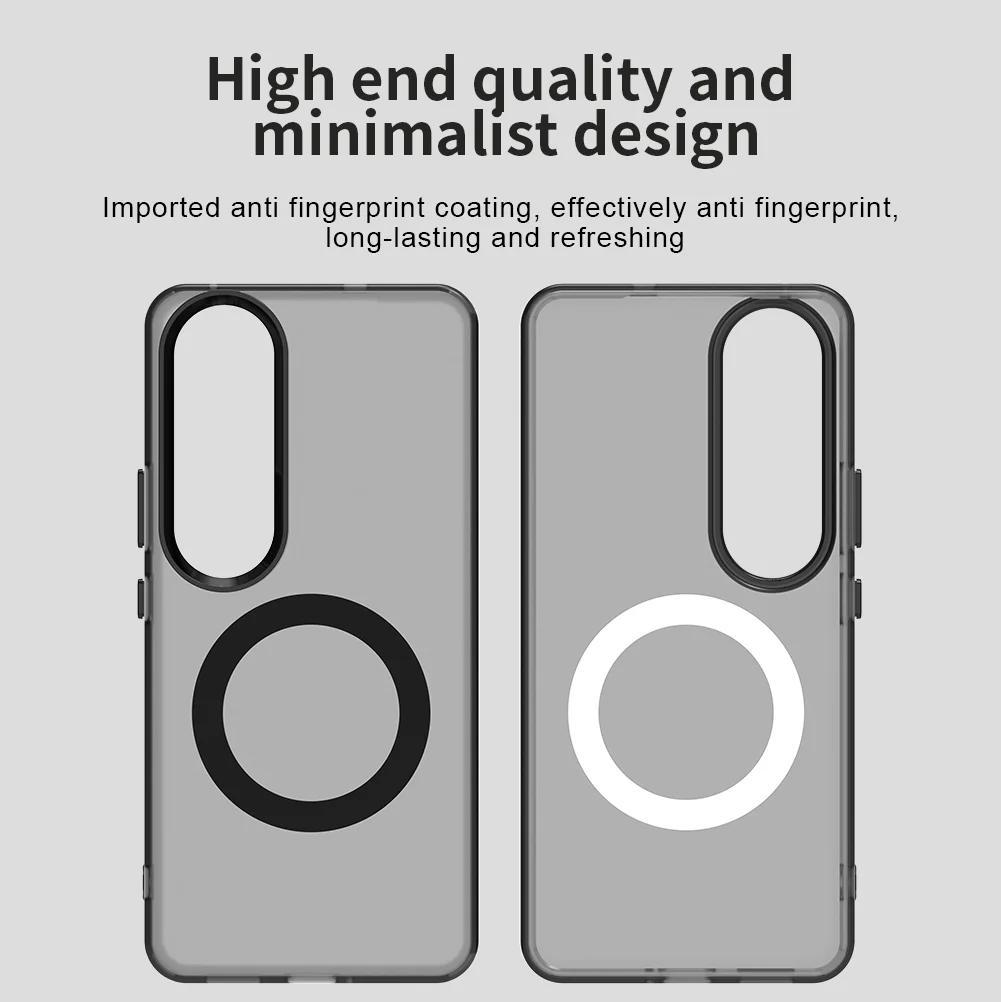 Magnetic Wireless Charging Case For Vivo V50 Lite 5G Cover Candy Colors Transparent Back Shell Fundas Coque