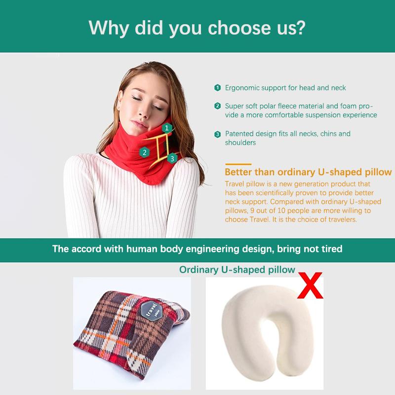 Soft Support Neck Pillow Vc Shape Neck Protection Pillows Relief Orthopedic Pain Portable Travel Office Car Comfy Sleep Headrest