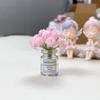 Мини-украшения для автомобиля, ваза Babysbreath Jasmine, стеклянная ваза, микропейзаж, кролик, консоль для украшения салона автомобиля