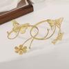 Open Arm Bracelet Adjustable Hollow Out Butterfly Shape Solid Color Flower Decor Anti-slip Lady Prom Party Cosplay Performance Jewelry