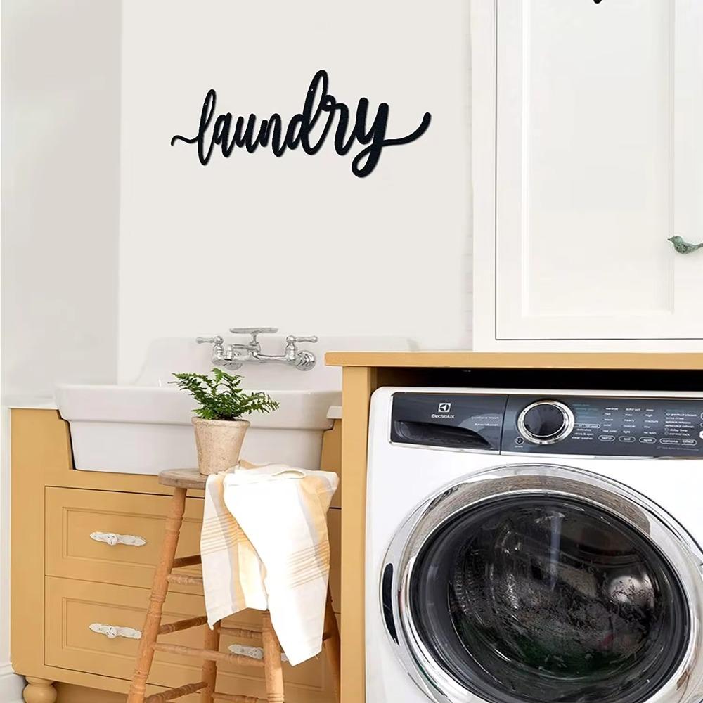 Laundry Room Decor Farmhouse Sign Wall Art Stylish Backdrop for Bathroom & Wash Room Elegant Wall Decoration & Accessories