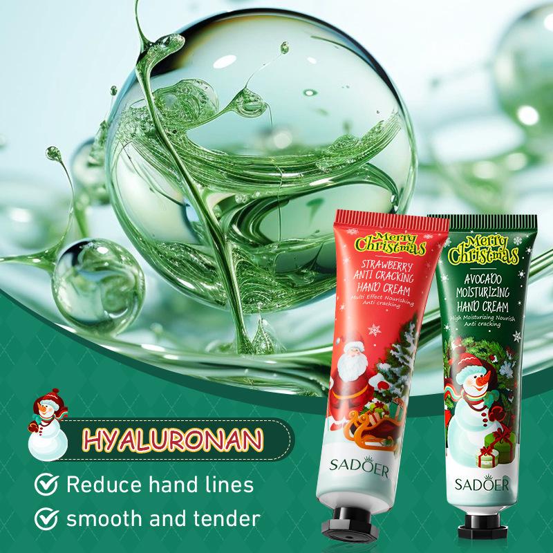 Christmas Hand Cream 5-Piece Set for Dry Cracked Skin | Winter Moisturizing Holiday Gifts for Women Men | Xmas Stocking Stuffers for Family Friends