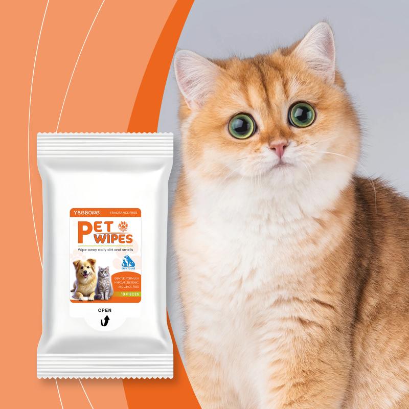 Skin Friendly Pet Wipes Grooming Tear Stain Remover Soft Ear Cleaning Pads for Puppy Kitten Daily Cleaning Care
