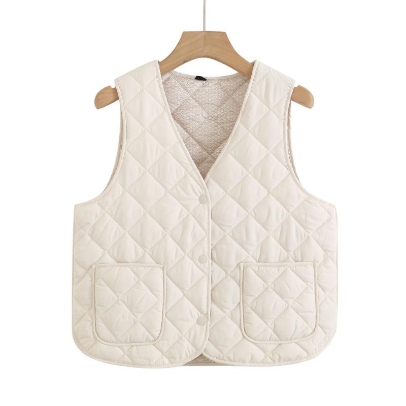 Down Cotton Vest Women's Inner Wear Autumn and Winter New Slim-fit Bottom Inner Wear Vest Medium Thin Warm Vest Vest