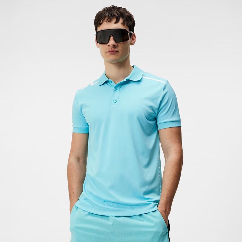 J.Lindeberg Men's Breathable Logo Golf Polo Shirt 52433Z001