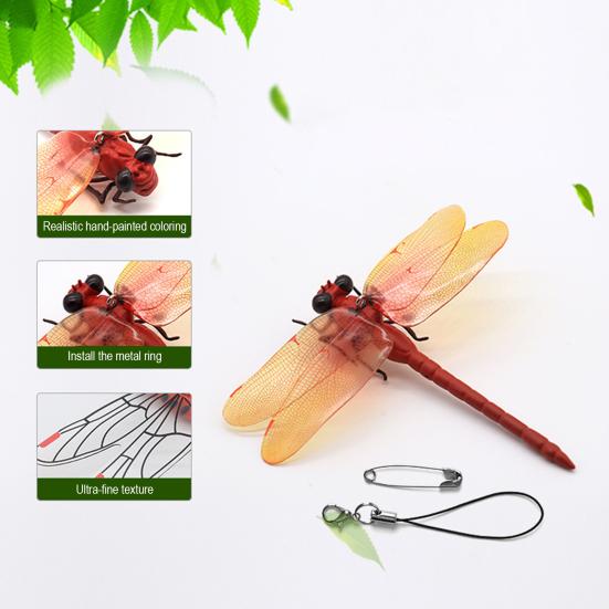 Simulated Dragonfly Pendant PVC Hanging Repellent Realistic Design Pest Deterrence Ornament Dragonfly Hunting Accessory