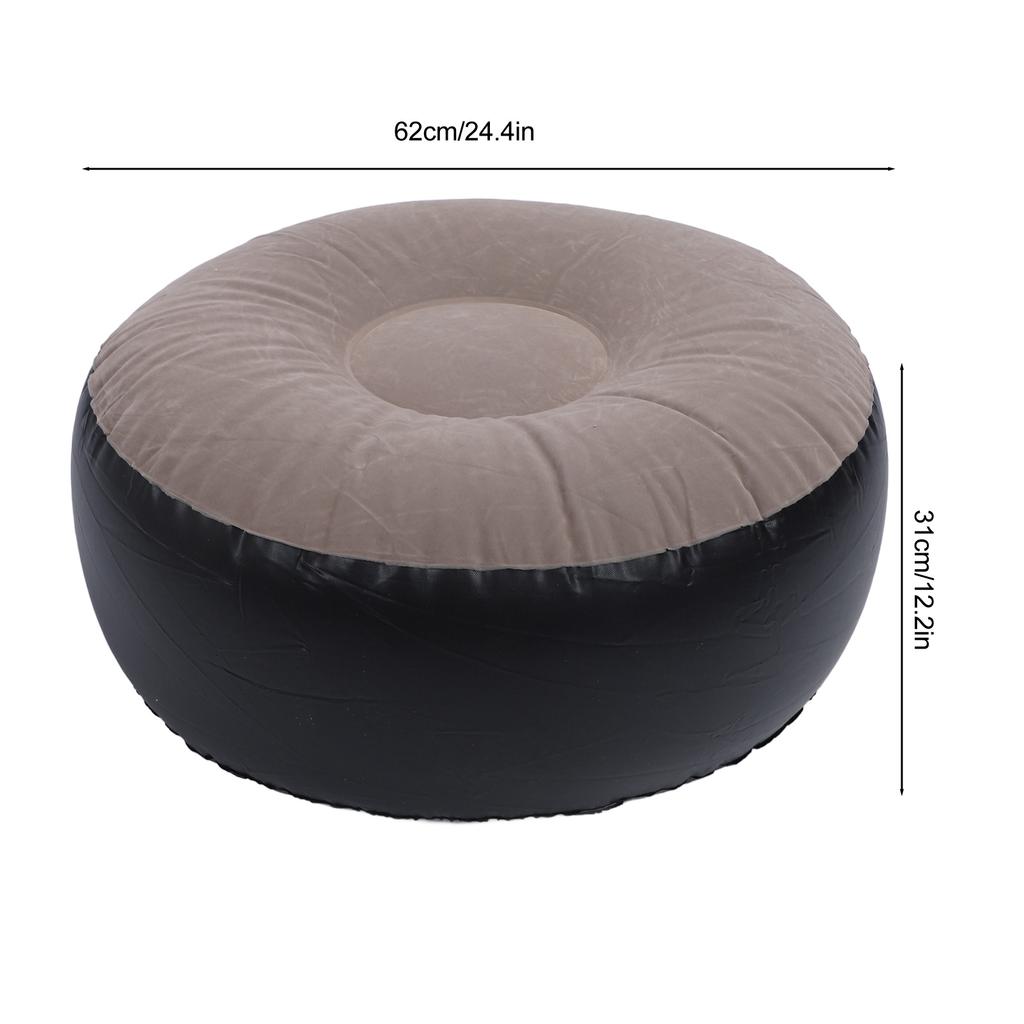 1 шт. Надувной флокированный табурет, многоцелевой, легкий, эргономичный дизайн, круглый, портативный, надувной табурет для путешествий, кемпинга