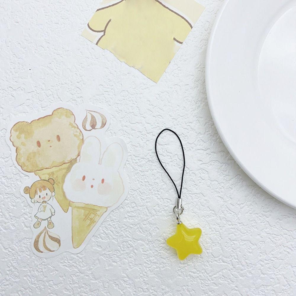 Keychain Phone Hanging Rope Pendant Mobile Phone Chain Star Phone Strap  Girl Jewelry