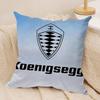 Luxury Car Kkoenigsegg Logo Cushion Cover Short plush Doublesided Print Square Throw Pillow Covers Sofa Home Cushion Decor