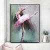 Abstract Ballerina Portrait Poster Canvas Painting Dancer Ballet Girl Prints Wall Art Pictures for Living Room Home School Decor
