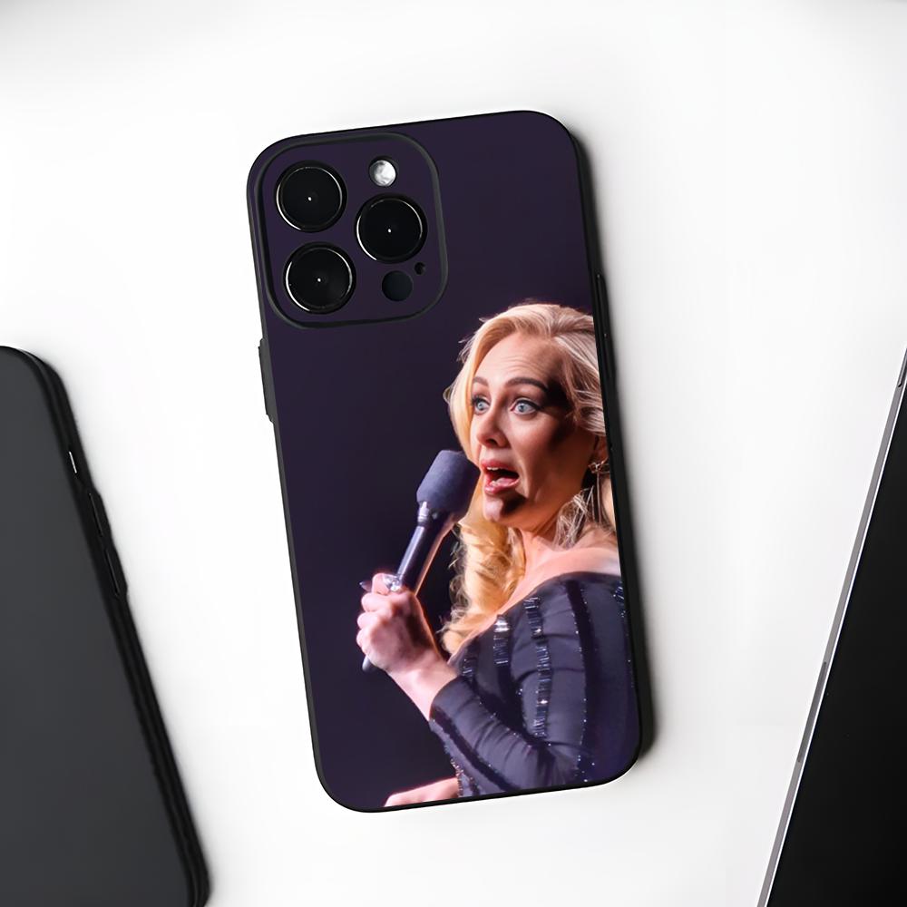 Чехол для телефона певицы А-Адель А-Акинс, черный, мягкий, для iPhone 16 15 14 13 11 12 Pro Max Xr X Xs 8 7 Plus