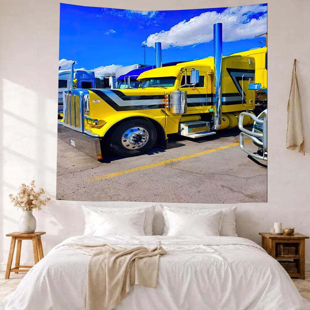 Kw Heavy Trucks Wall Decor Tapestry Art For Pet Memorial Birthdaywedding Party Backdrop Family Gift