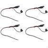 4Pcs 12V 300mm 10A 18AWG Extension Cable Plug for Car Solar Panel