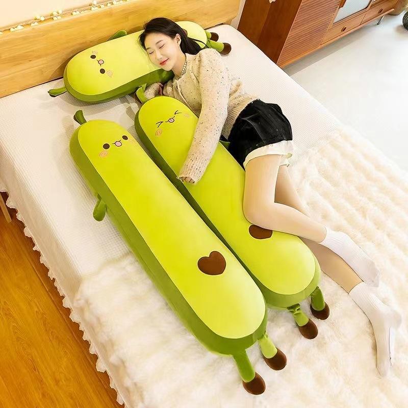 Авокадо длинная подушка для обнимания ногами во сне, супер милая плюшевая игрушка, тряпичная кукла