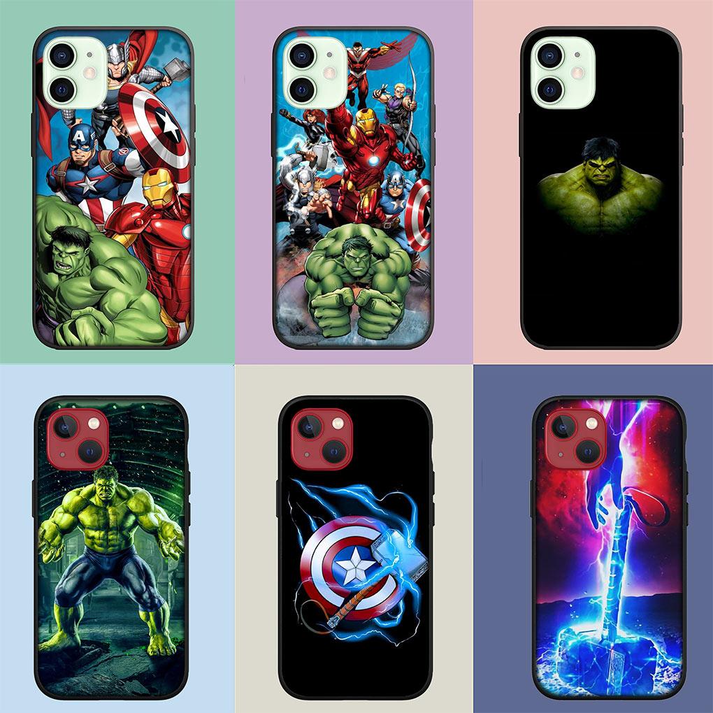 Thor Odinson Hammer Marvels Hulk Phone Cover Casing for Apple iPhone 15 14 Plus 13 12 Mini Pro Max XR + 13Pro 14+ 15+ Soft Case