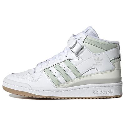 Forum Mid White Linen Green Женские кроссовки Cloud-White Gum GX4578