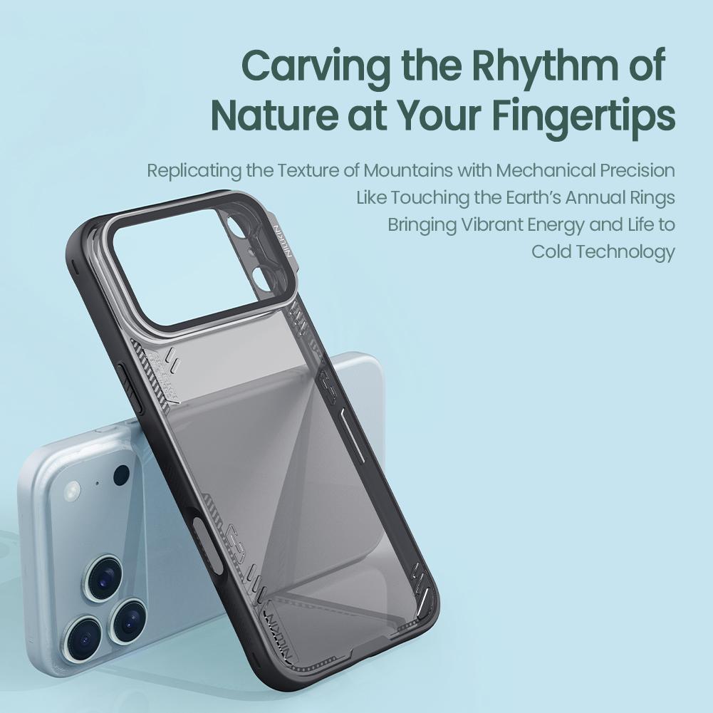 Для iPhone 17 Pro Max / 17 Pro чехол Nillkin Case iceblade Prop Clear Прозрачная линза Ультратонкий Стойка для камеры Защитная задняя крышка