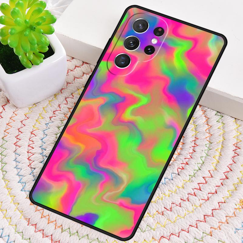 Силиконовый чехол для телефона с неоновым мраморным рисунком для Samsung Galaxy note 10 pro S26 S25 S24 S23 S22 S21 Plus S25Ultra Capa Cover