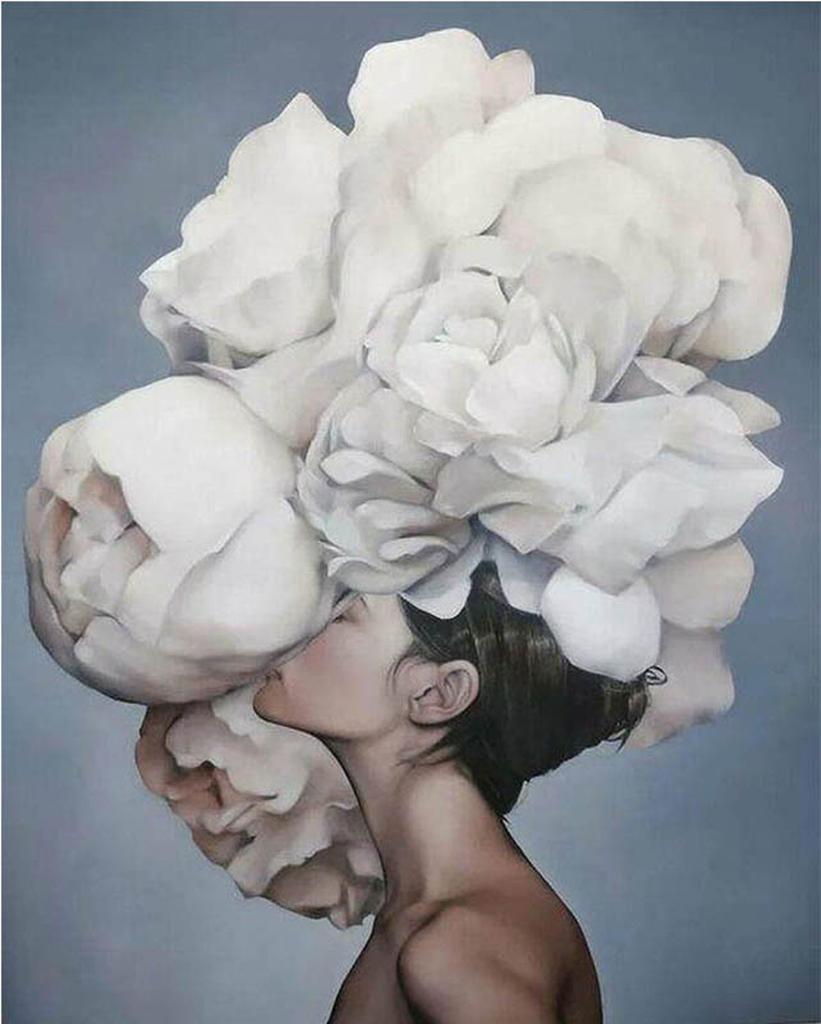 5D Diy Diamond Art Embroidery Girl Abstract Round Diamond Painting Mosaic Landscape Flower Home Decoration New Year Gift