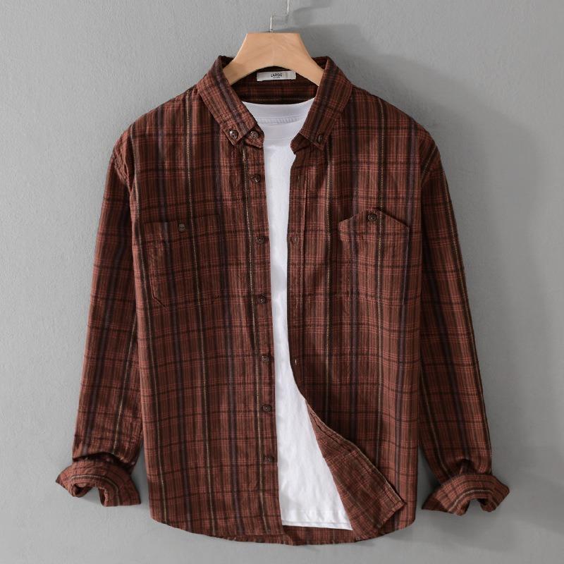 Рубашка с длинными рукавами и полосатым верхом