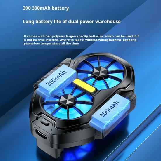 Wireless Mobile Phone Fan Semi-conductor Heat Radiator Cooling Dissipation Low Noise Rechargeable Universal