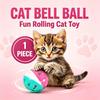 Interactive Pet Ball Toy with Bell, Bell Chasing Rattle for Puppy Kitten Indoor Play