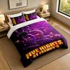 Soft Bedding Set Five Nights at Freddy’s Pattern, 1 Duvet Cover plus 2 Pillowcases Stylish Bedroom Home Textile